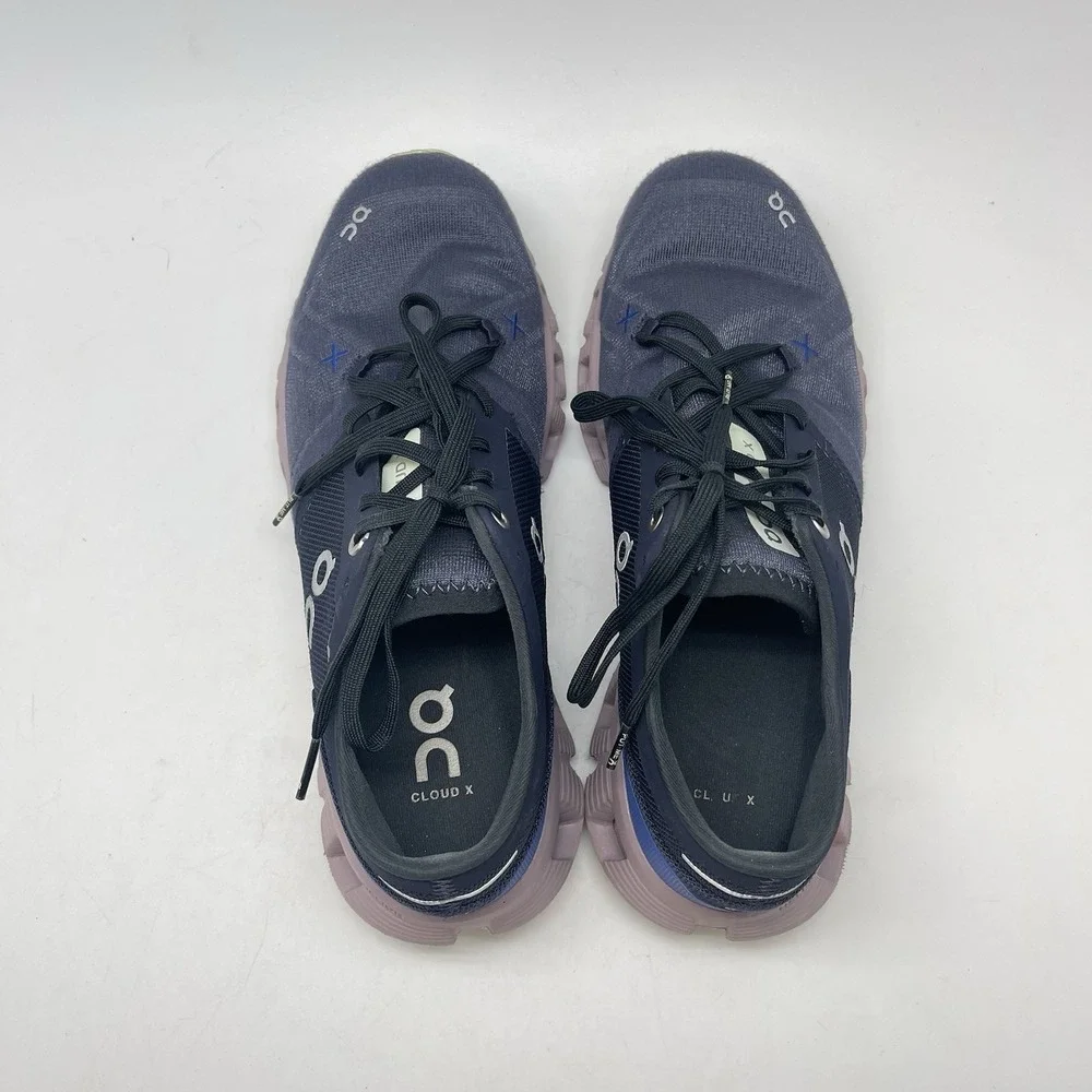 On Cloud X 3 Sneakers Womens 9.5 60.98689 Purple Running Athletic‎ Gym Shoes